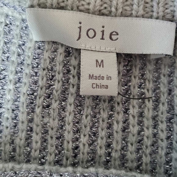 Joie Cicilia Metallic Raglan Sweater SZ Med - Picture 3 of 6